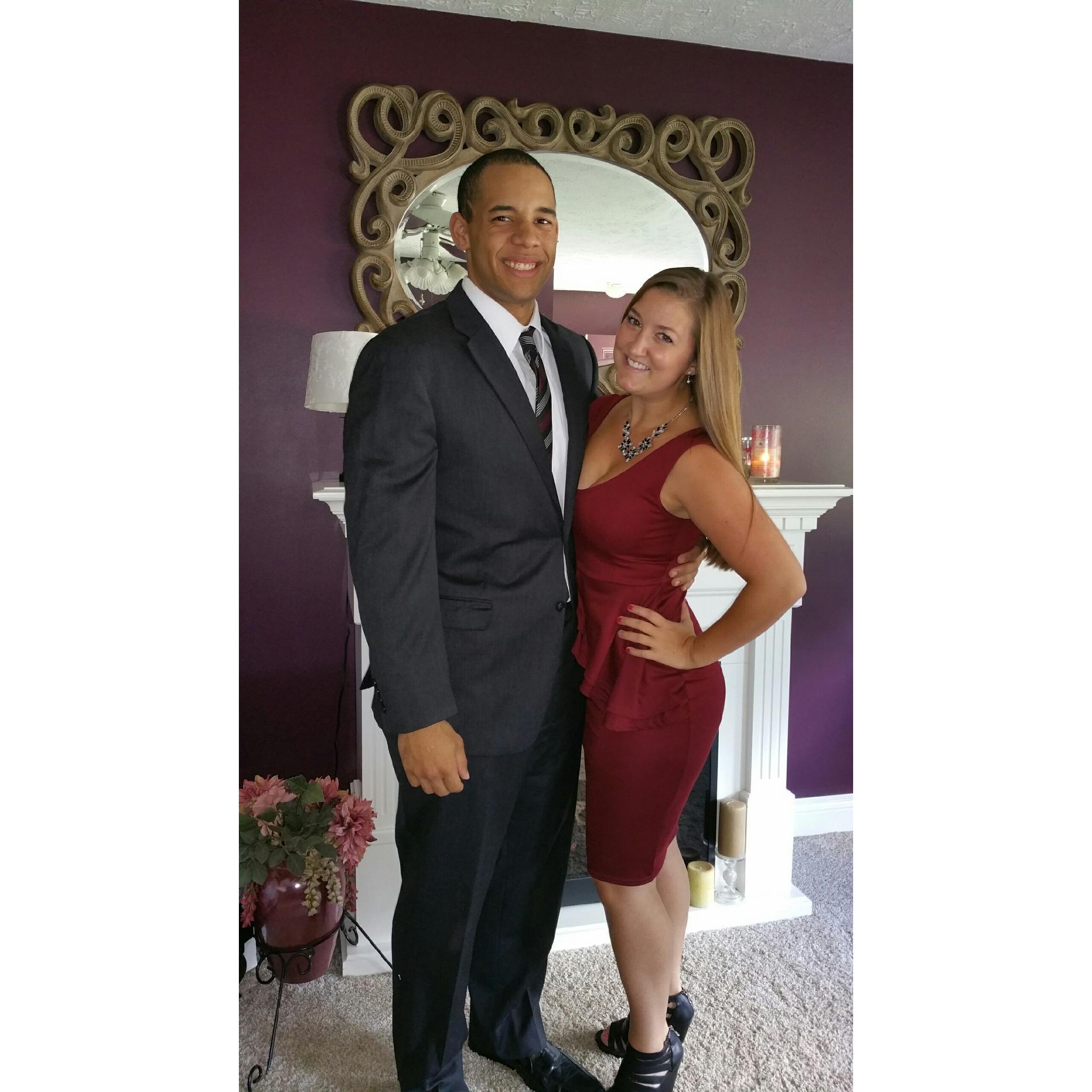 Our first wedding together