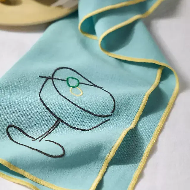 Phthalo Ruth Cotton Napkins, Set of 2
