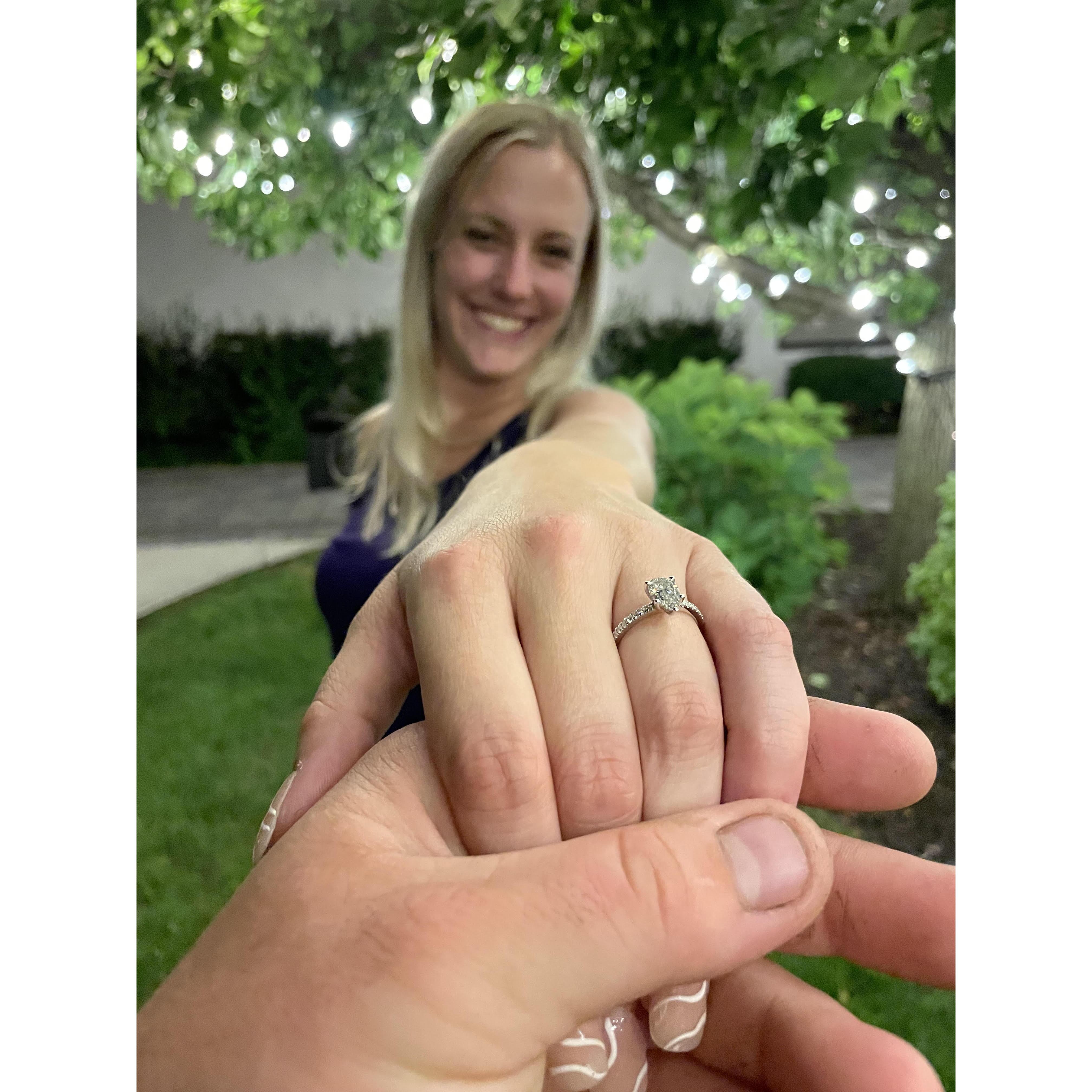 The night Joe proposed in Lake Geneva, WI.