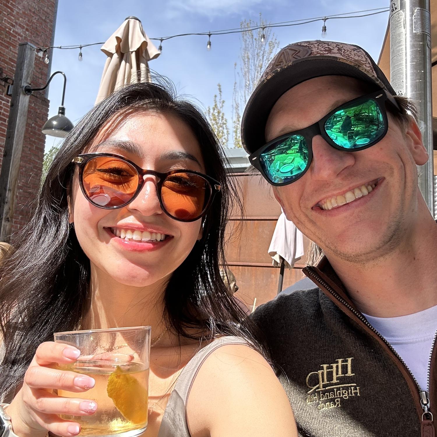 First time enjoying our now favorite spot in town, Brewster's!