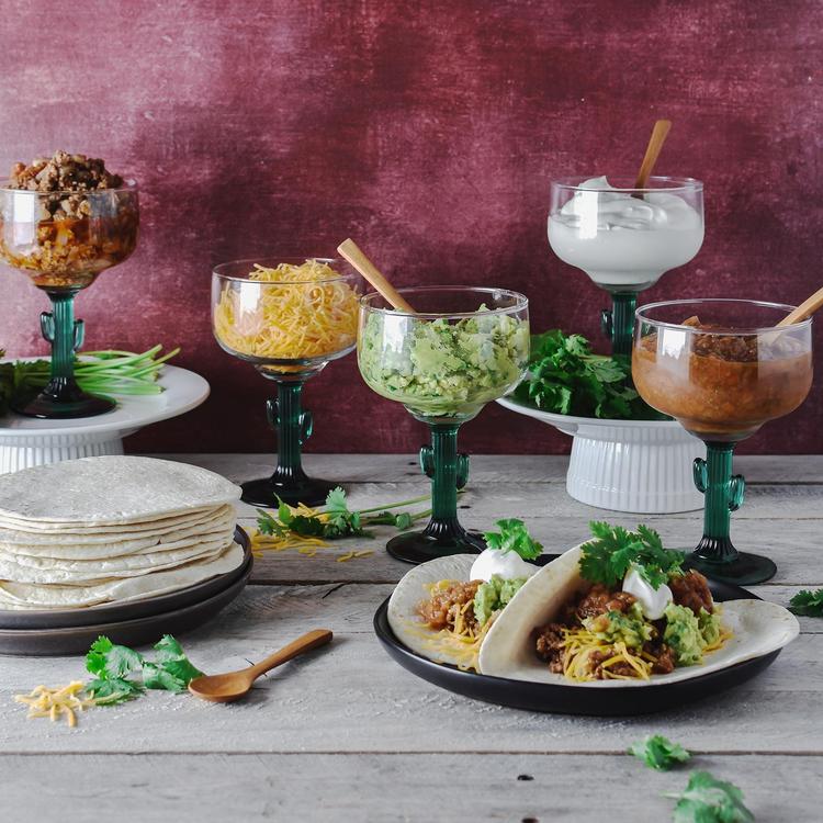 Pichet à Margarita Vert + 4 Verres Cactus Libbey – Set Tiki Vintage, Neuf