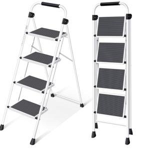 Step Ladder 4 Step Folding Step Stool Sturdy Lightweight Collapsible Portable