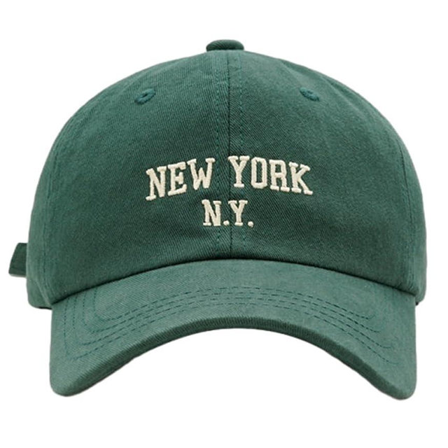 Top Baseball Caps for Women-Men Outdoor Baseball Hats New York Golf Sports Hat Curved-Brim UV Protection