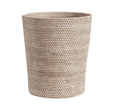 Tava Wastebasket, Whitewash