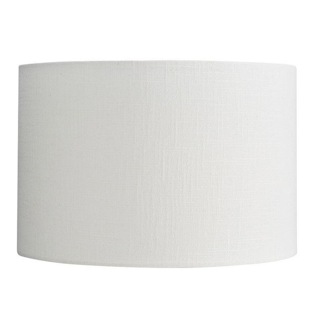 Gallery Textured Linen Straight-Sided 14" Lamp Shade, White, Medium