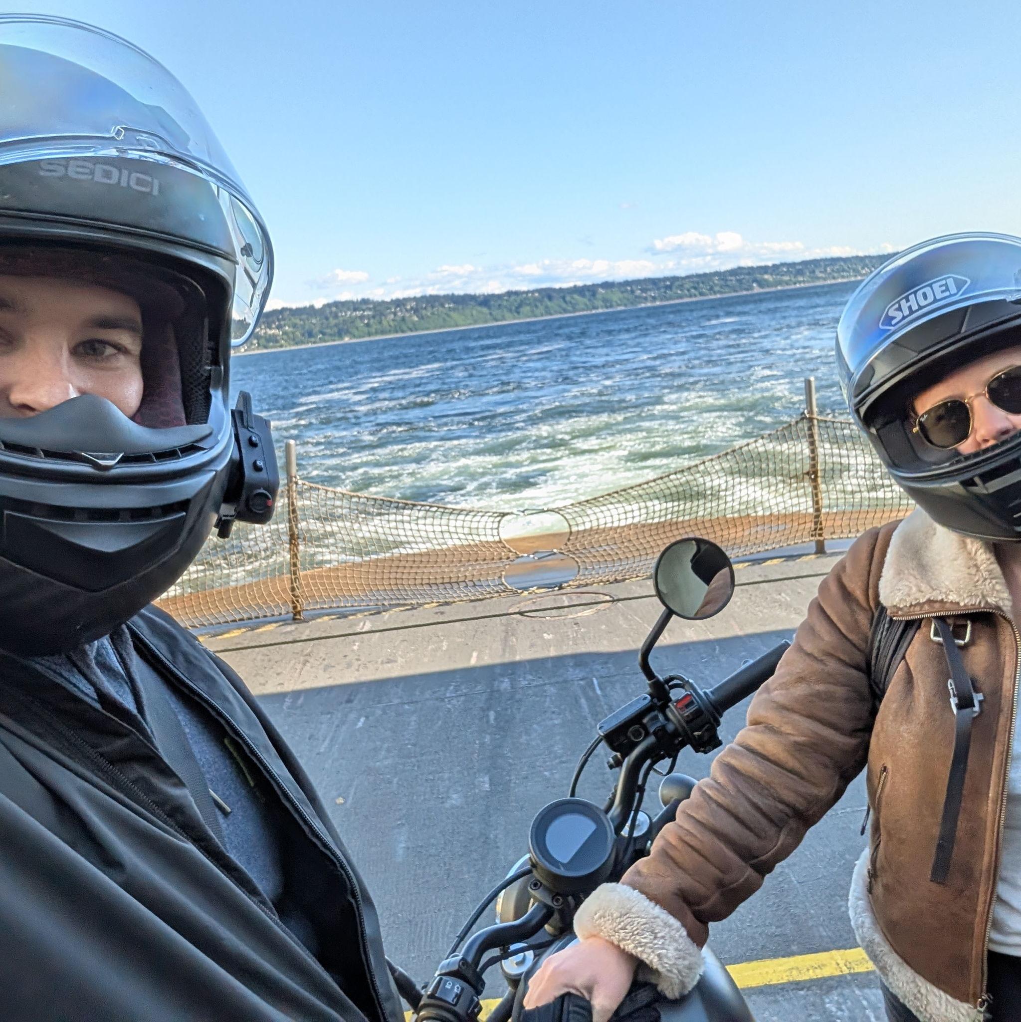 Taking the ferry on a motorcycle adventure!