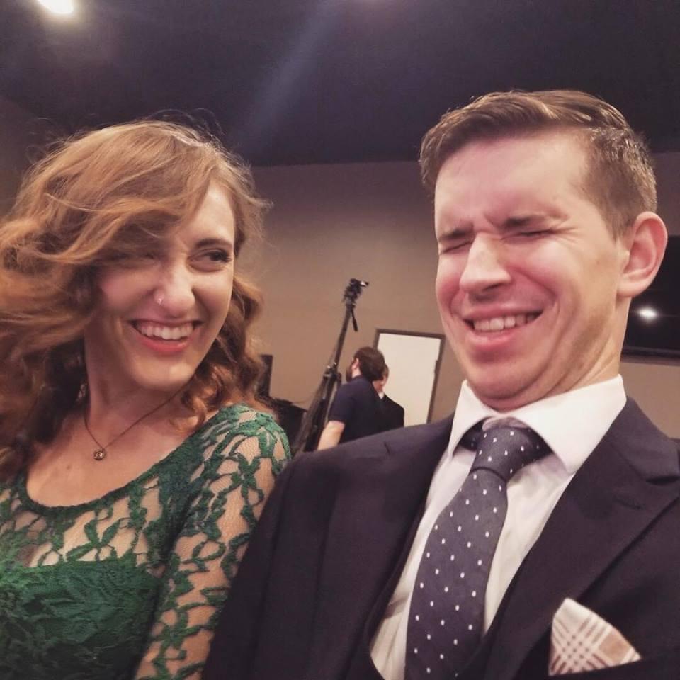 Our faces are always this scrunched around each other.