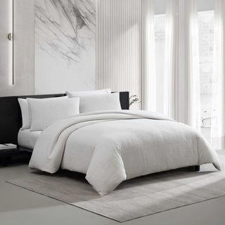 Bark Texture Cotton Jacquard 3-Piece Comforter Set