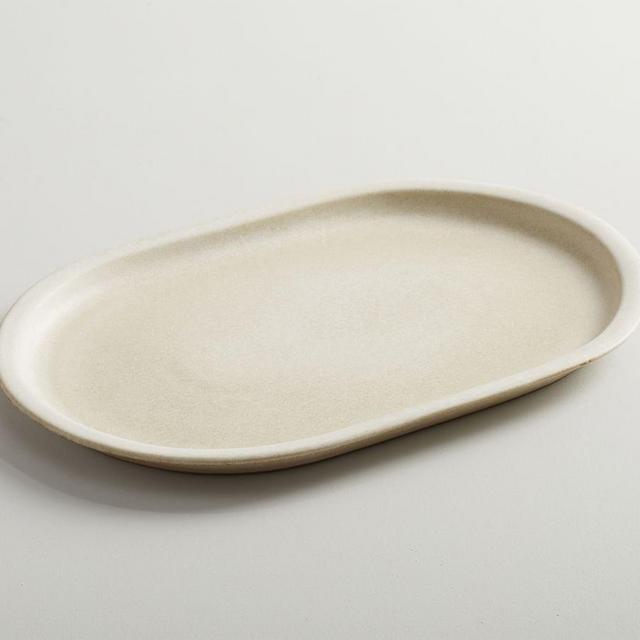 Mendocino Stoneware Serving Platter, XL - Ivory