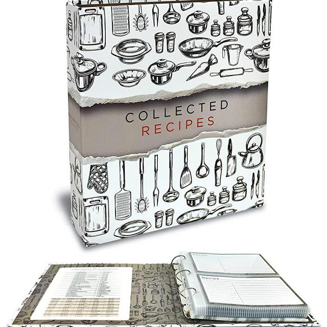 Recipe Binder, 8.5" x 9.5" 3 Ring Binder Organizer Set (with 50 Page Protectors, 100 4" x 6" Recipe Cards & 12 Category Divider Tabs) by Better Kitchen Products, Sleek Kitchen Design