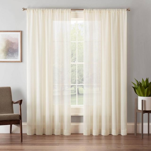 108"x52" Chelsea UV Light Filtering Curtain Panel Ivory - Eclipse