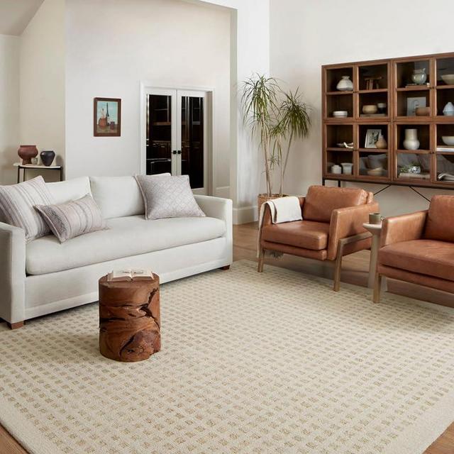 Loloi Chris Loves Julia x Polly Collection POL-01 Ivory/Natural 2'-6" x 9'-9" Runner Rug
