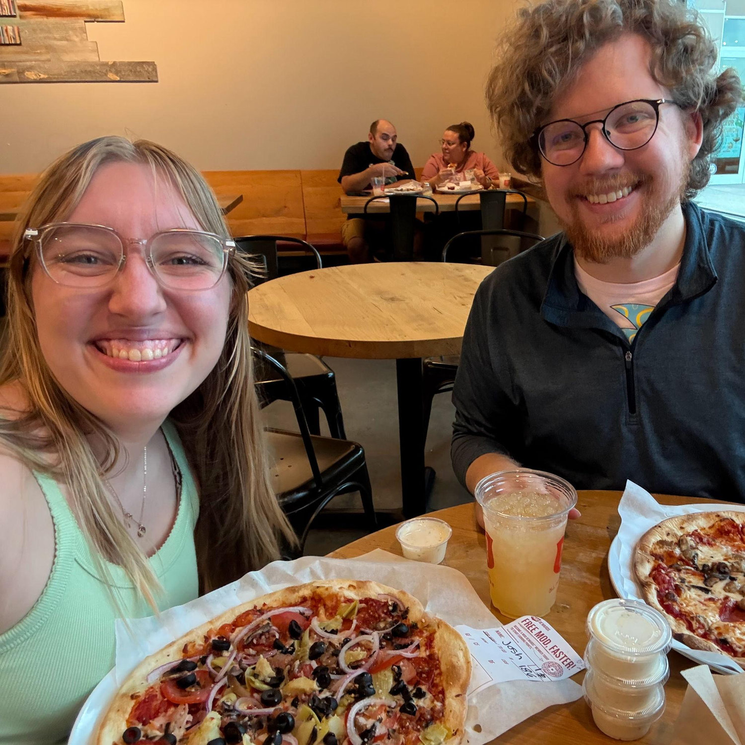 Pizza has become such a staple in our relationship. We'll never turn down an offer for pizza!