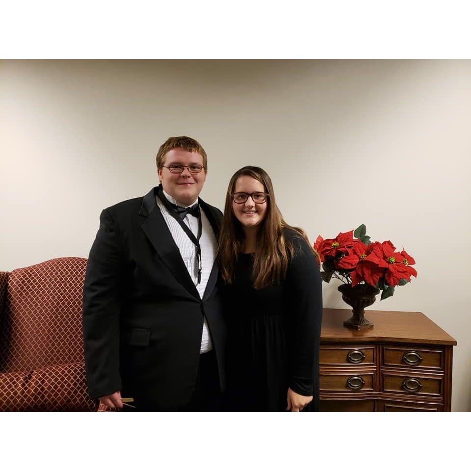 December 2019 - One of the first photos we have together. Leo was a Senior and Katelynne is a Freshman.