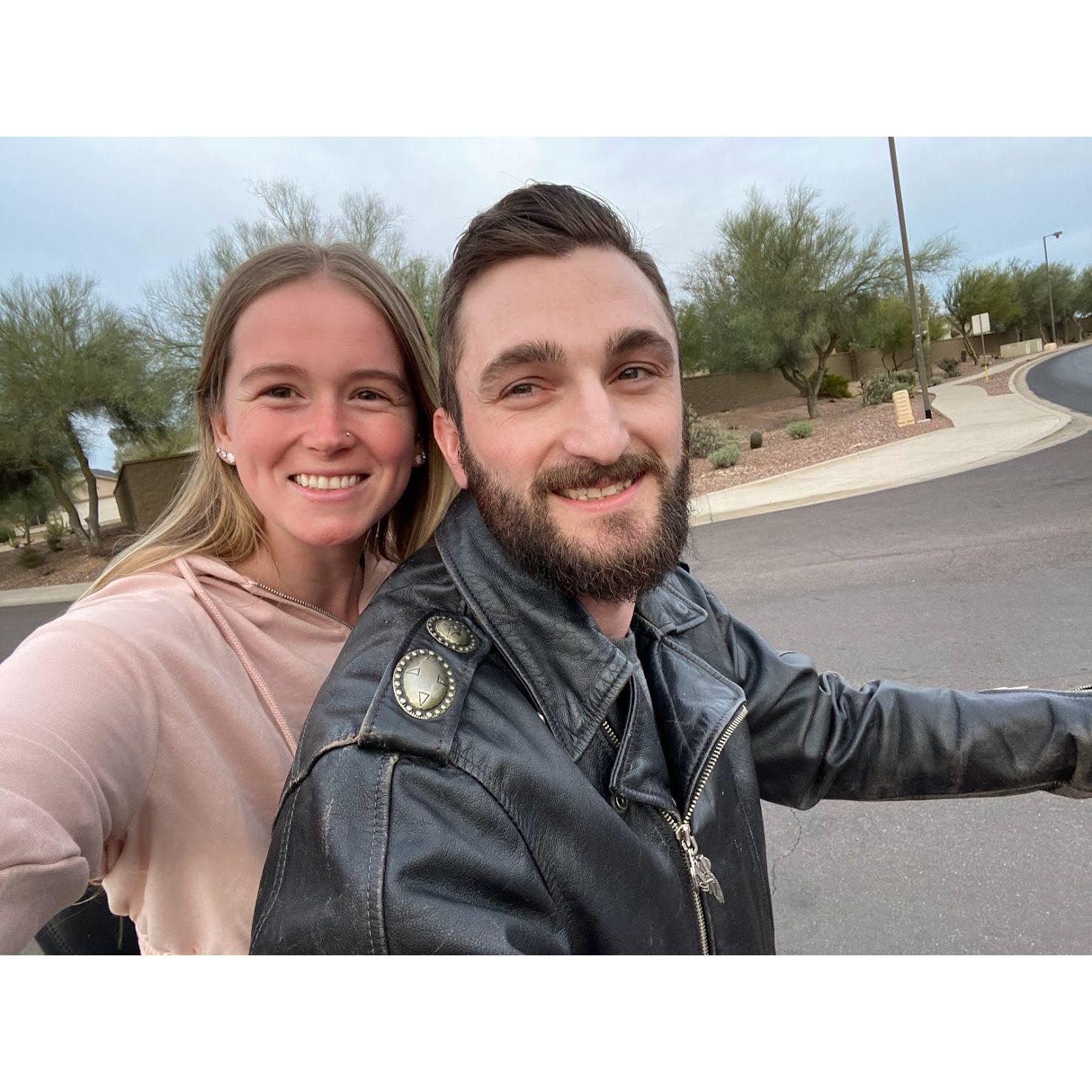 On Grandpa Jon's Harley- Arizona February 2022