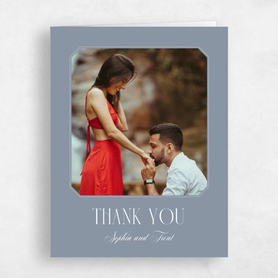 Blue Wedding Thank You - Naida Photo