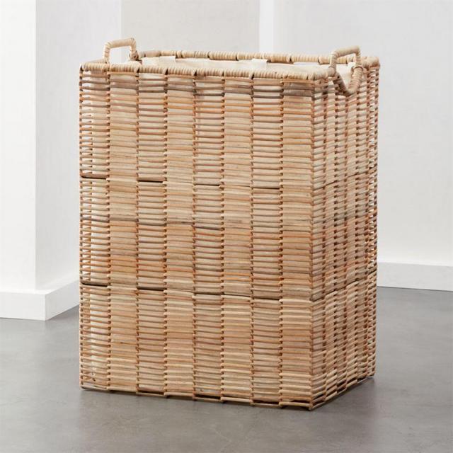{CB2] Pomona Rattan Hamper w/ Liner