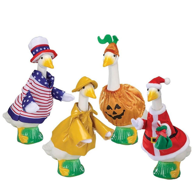 Fox Valley Traders Gaggleville Desktop Goose Outfits, Set of 4