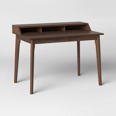 Writing Desk with Hutch Walnut