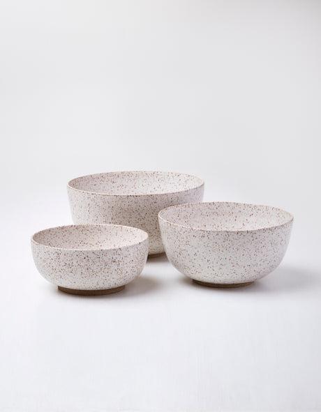 Freckled Stoneware Bowl Set