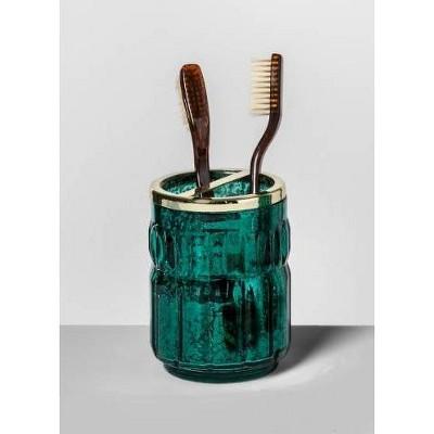Indo Chic Mercury Glass Toothbrush Holder Green - Opalhouse™