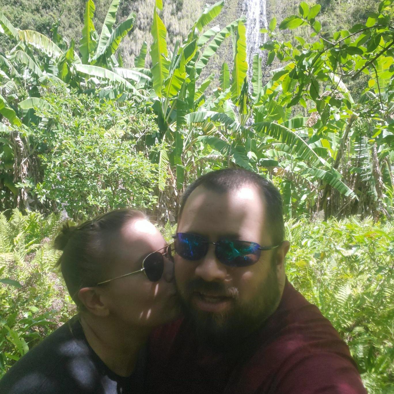 Quick kiss before getting back on the helicopter- Big Island Hawaii