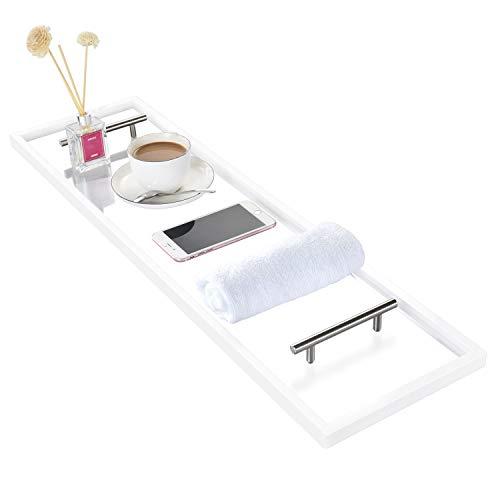 ToiletTree Clear Acrylic Bathtub Caddy with Rust-Proof Stainless Steel Handles