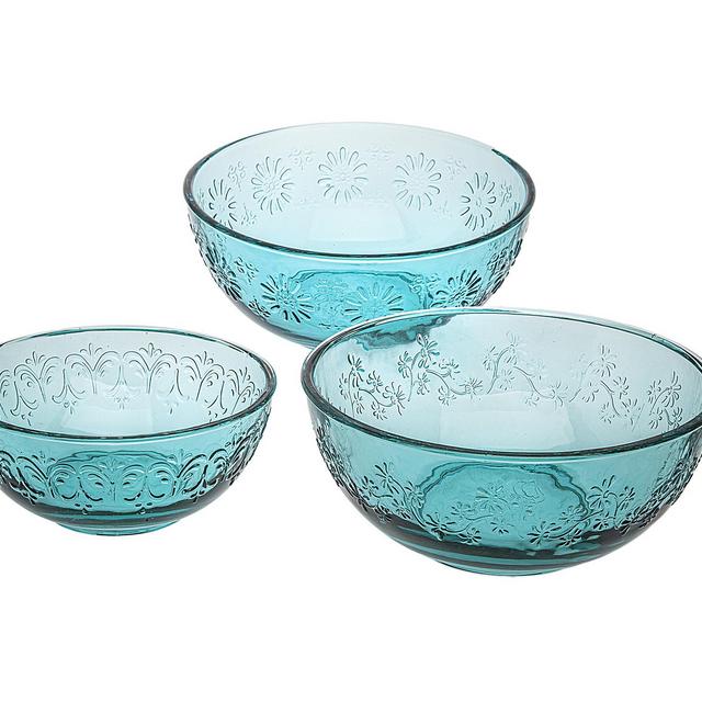 The Pioneer Woman Floral Burst Embossed Mixing Bowl Set