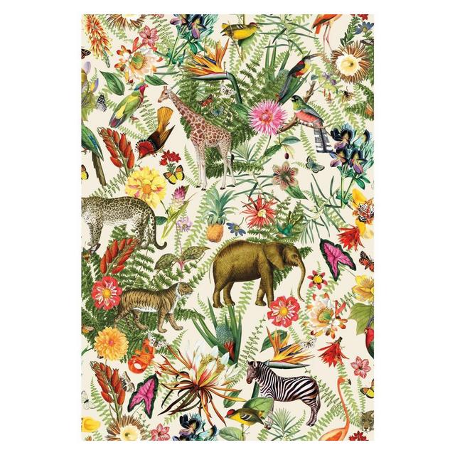 RoomMates Tropical Zoo Peel & Stick Wallpaper