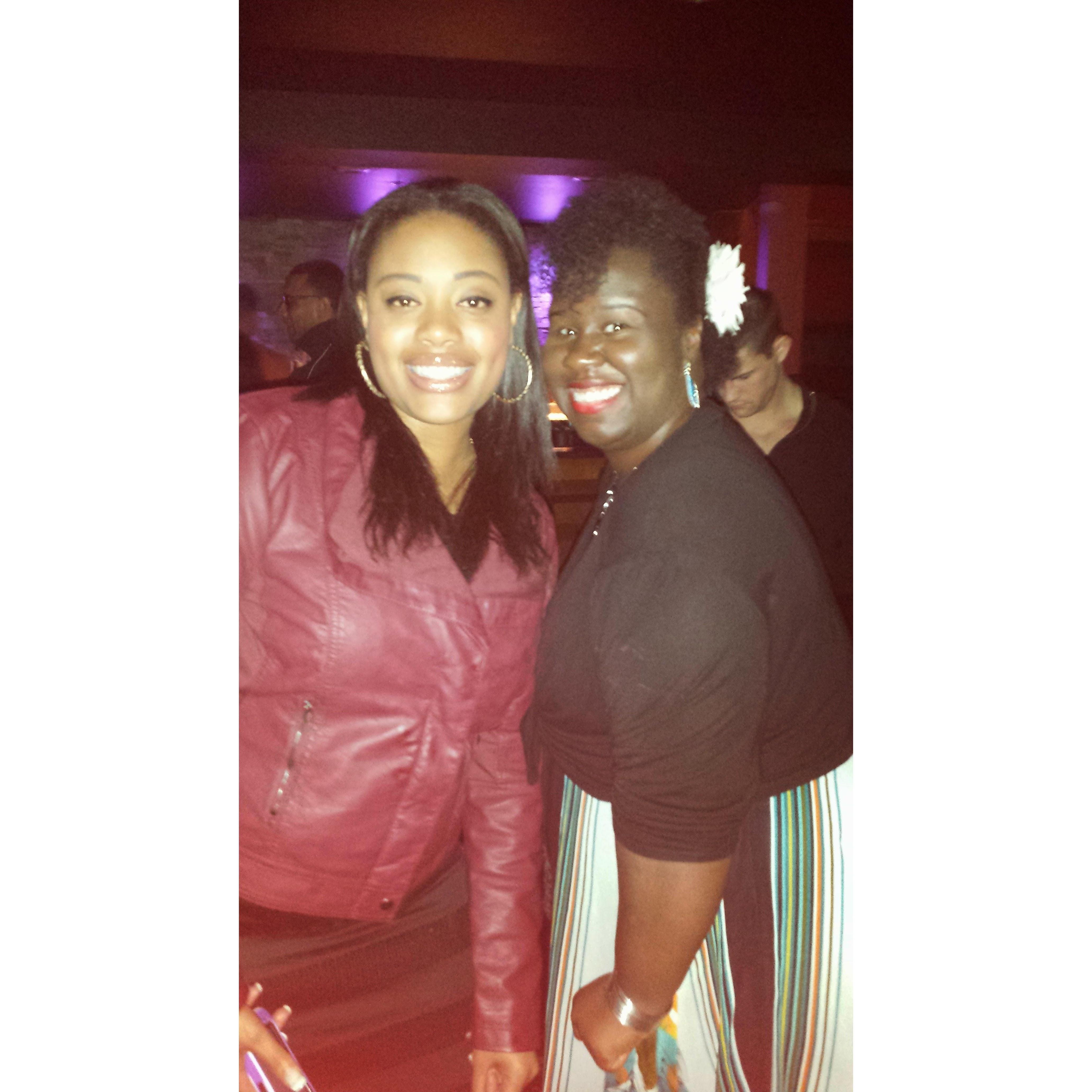 Early days...Janee and Michelle's hanging out for the first time