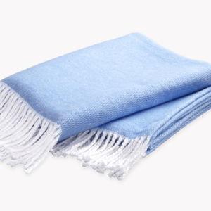 Matouk Pezzo Throw | Color: Azure