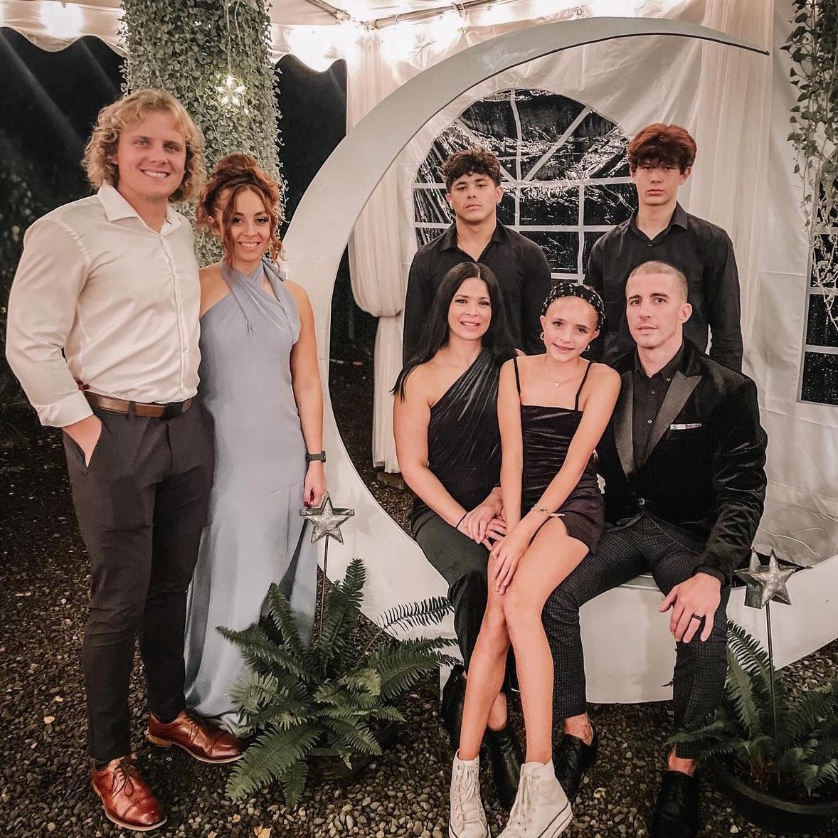 Family picture after Brandon and Lizzie’s wedding