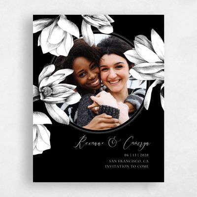 Black Wedding Save the Date - Novela Portrait