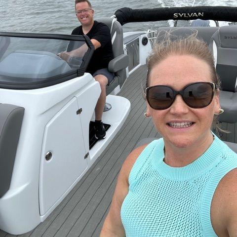 Bringing our boat home to our slip.