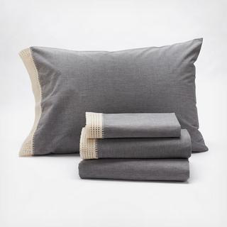 Crochet Trimmed 4-Piece Sheet Set