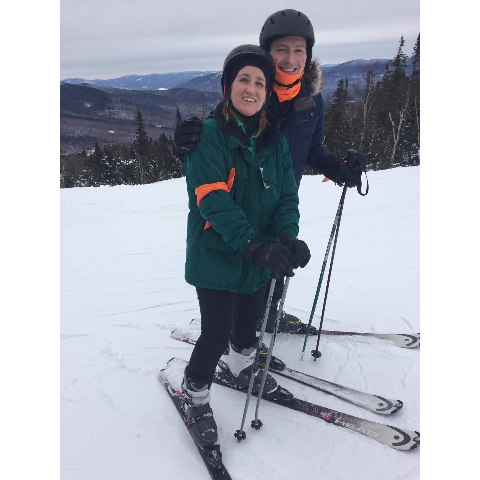 Somehow, Madison felt good enough to ski in Maine the day after her first chemo.