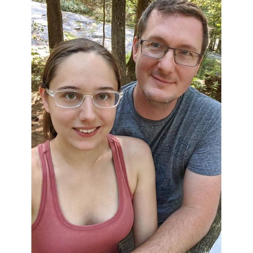The Save the Date photo, taken at Buttermilk Falls, Long Lake, NY