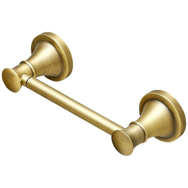 Hoimpro Wall Mounted Rustproof Toilet Tissue Paper Holder Bathroom Accessories Toilet roll Paper Hanger, Antique Brass