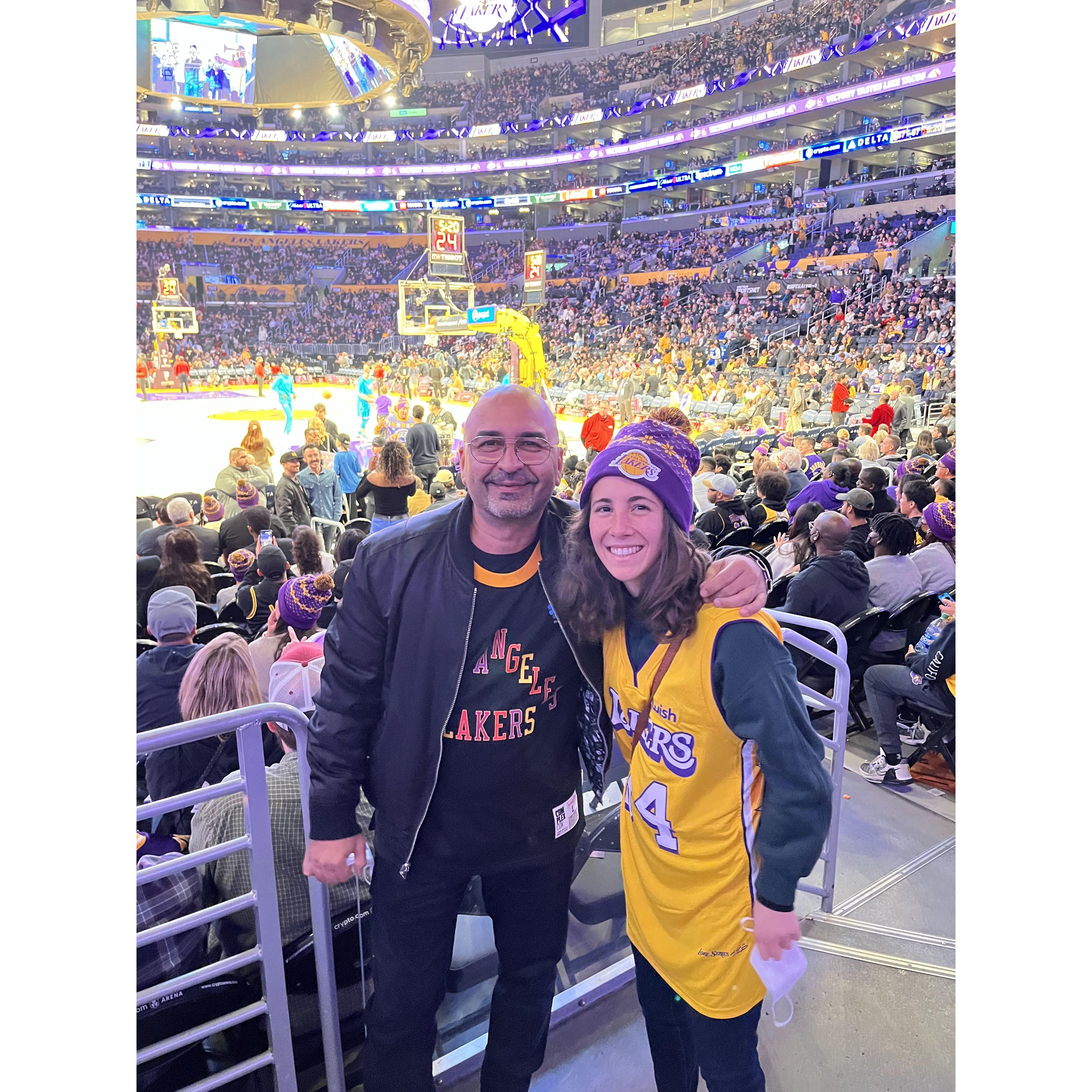 First Laker's game with Buzz and Ari!