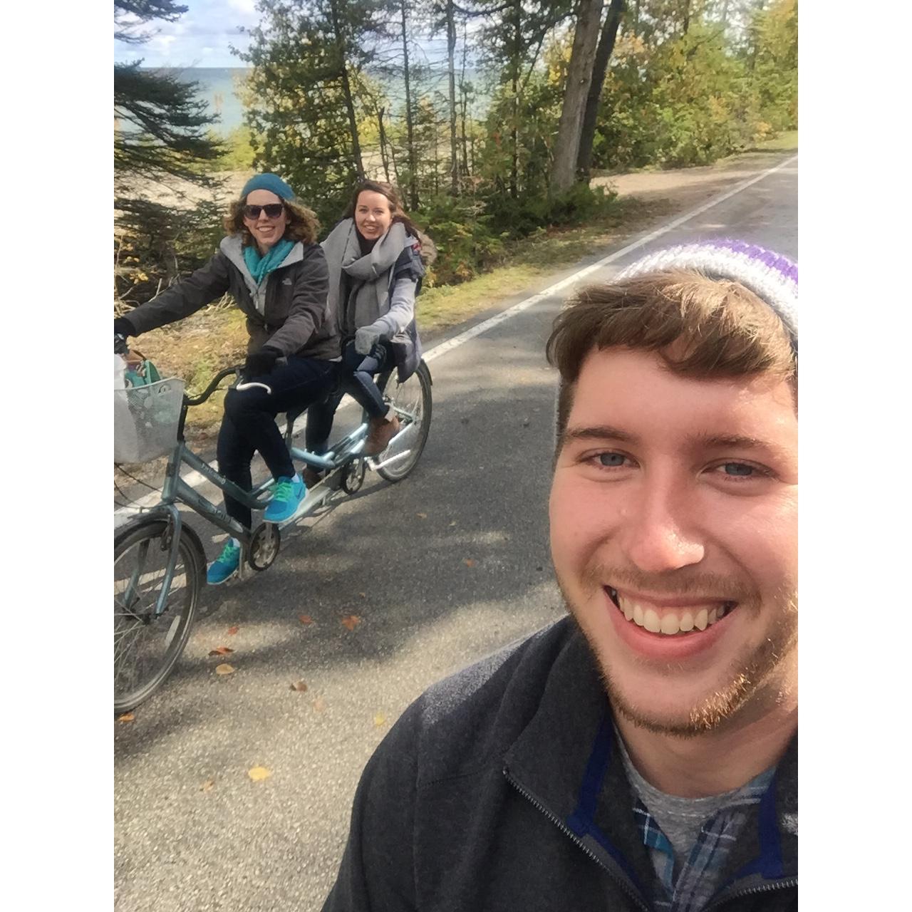 Lindsey had to take Amy on a tandem bike ride while introducing her to Mackinac Island! Chase was tasked as being the photographer :p