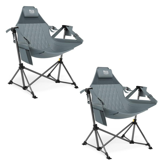 TIMBER RIDGE Hammock Camping Chair, Oversized Swinging Chair with Adjustable Back and Seat Height, Portable Folding Rocking Camping Chair for Outdoor Lawn, Backyard and Patio, Supports 400lbs
