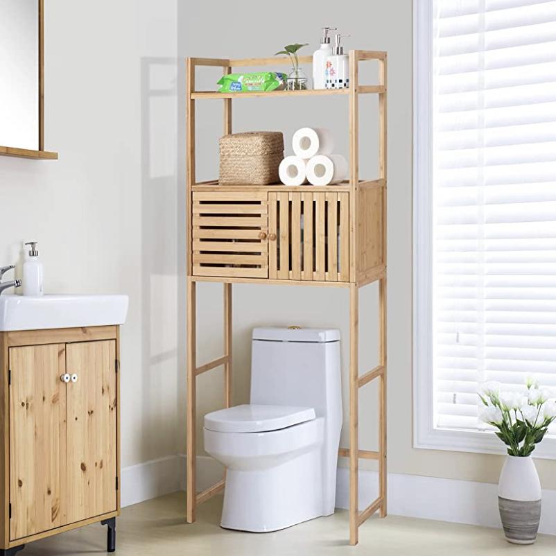 Bamboo Over The Toilet Storage Cabinet