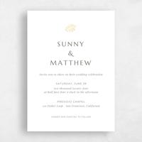 White Wedding Invitation - Morelos Classic Foil