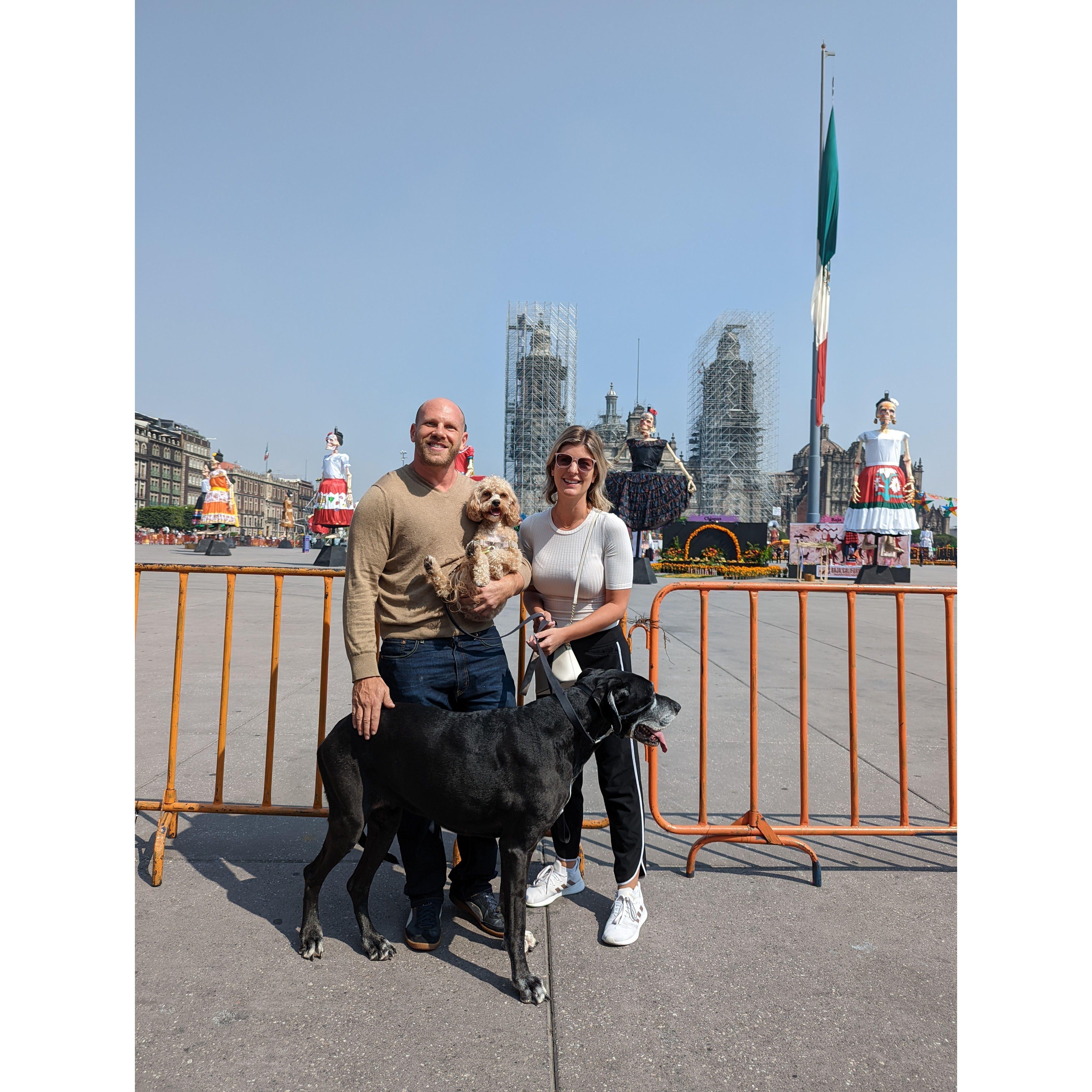 Family photo in Mexico City