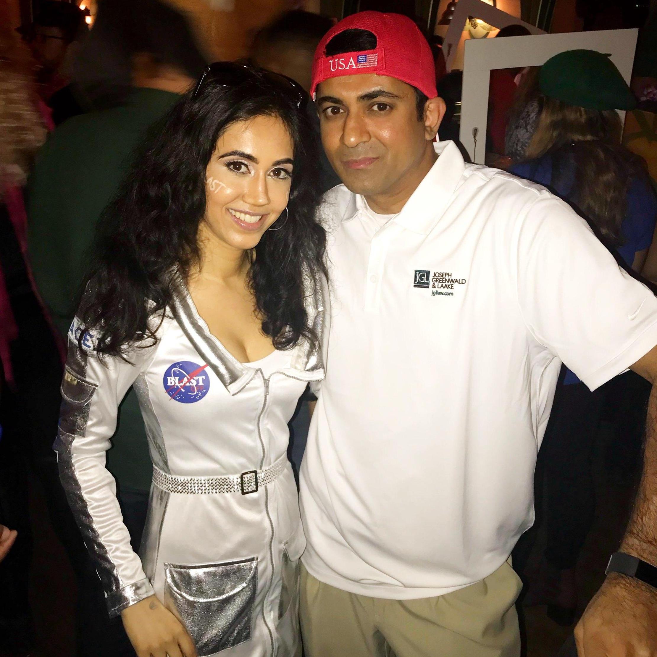 Halloween party after our first date.