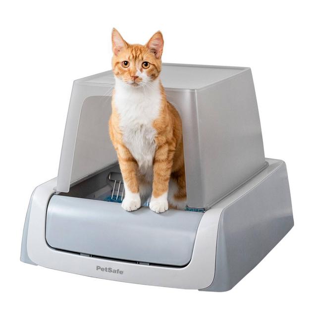 PetSafe ScoopFree Self-Cleaning Cat Litter Box - White