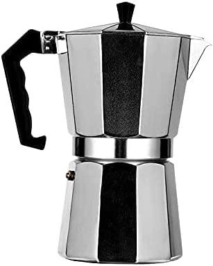 Italian Style Aluminous Espresso Mocha Pot,Cuban Coffee Maker,Moka Coffee Pot,Multicolors Classic Stovetop Espresso Maker for Great Flavored Strong Espresso (6cup)