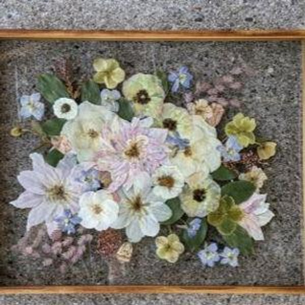 Wedding Bouquet Pressed Wall Hanging