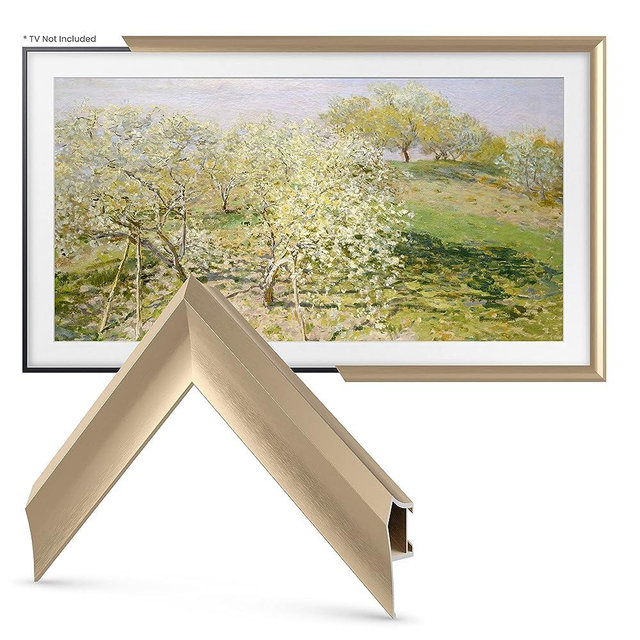 Deco TV Frames Alloy Prismatic - Pale Gold Bezel Compatible ONLY with Samsung The Frame TV (75", Fits 2021-2023 Frame TV)