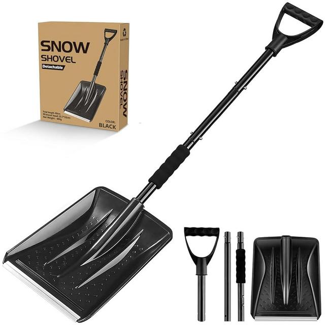 Snow Shovel, Emergency Snow Shovel for Car Large Capacity Lightweight and Detachable Snow Shovel for Driveway Portable Shovel for Home Garden Camping